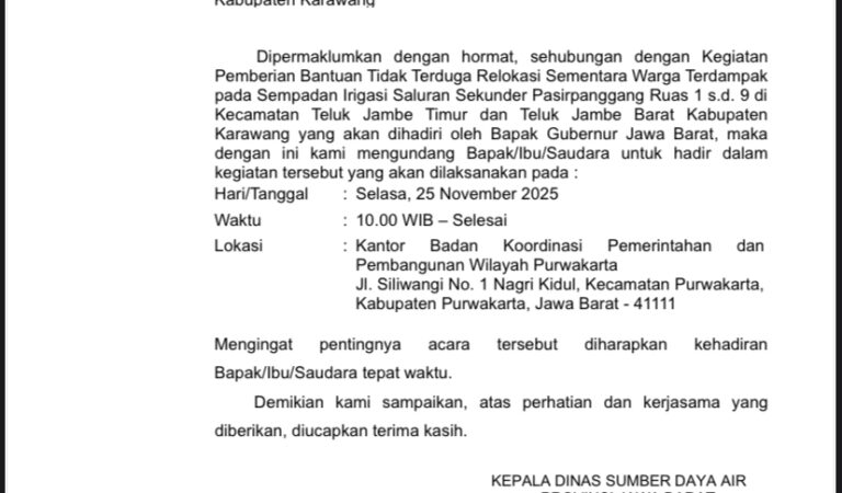 Beredar Surat Bantuan Relokasi Warga Pasirpanggang, Ini Penjelasannya