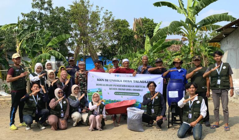 Eceng Gondok Disulap Jadi Pupuk dan Pakan Ternak, Mahasiswa KKN UNSIKA Hadirkan Inovasi SIMBA di Talagajaya