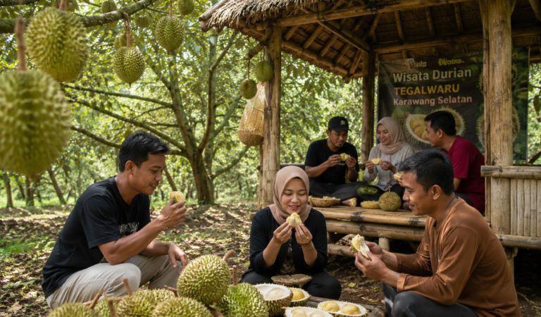 Surga Pecinta Durian Ada di Karawang Selatan, Bisa Makan Buah Matang Langsung dari Kebun